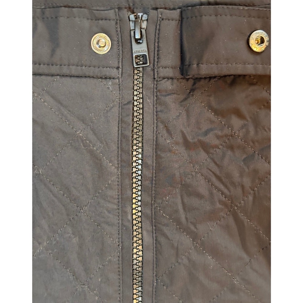 Athleta Toasty Buns Insulated Skirt Women 8 Black Good Quilted Mini Zipper Front - Picture 5 of 6